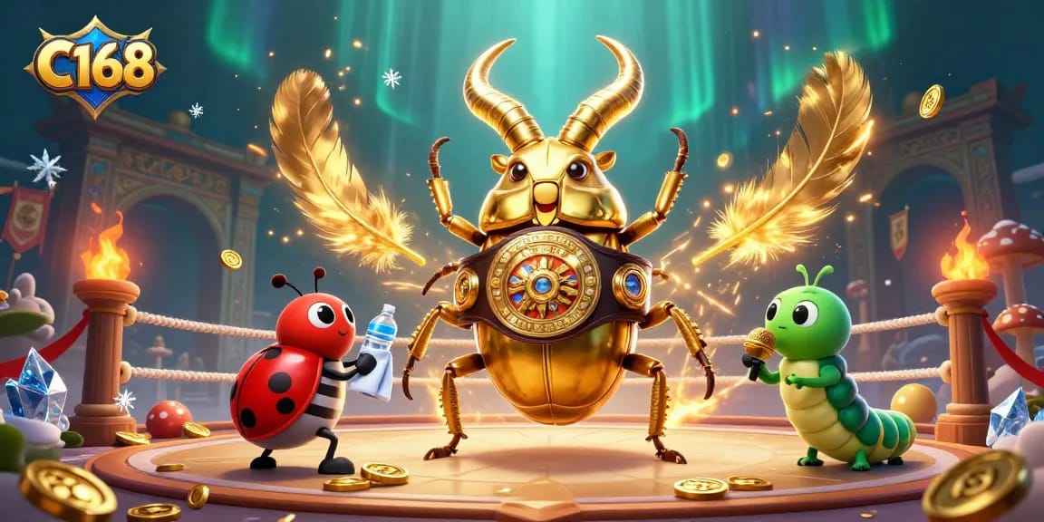C168 offers a vibrant and dynamic casino atmosphere depicted through cartoon characters and betting elements.