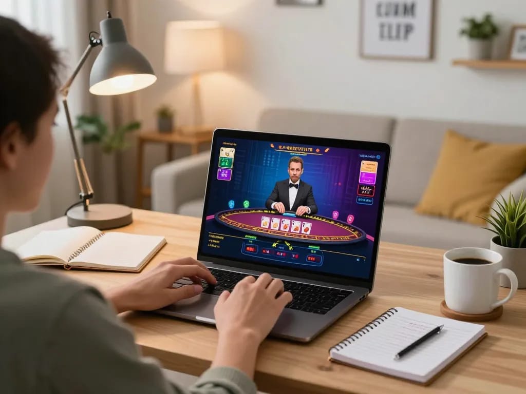 Player engaging in live dealer blackjack online with dh88, showcasing an interactive gaming experience