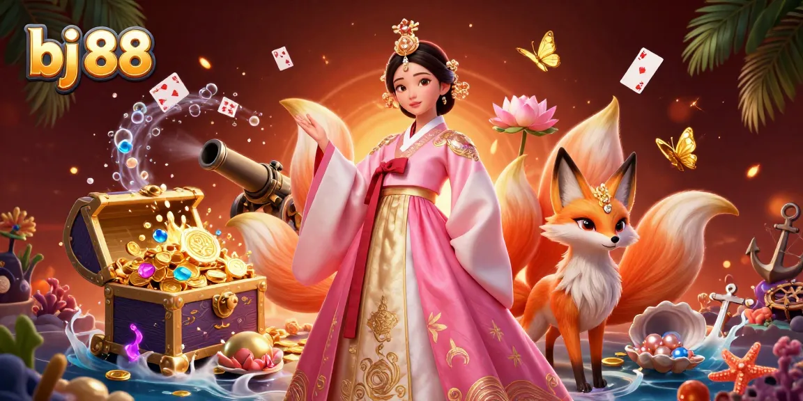 Play and win with BJ 88 at a vibrant casino scene showcasing luxurious elements and exciting gameplay!