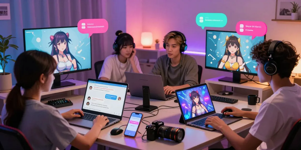 Interactive hentai ai chat experience with diverse users in a virtual chatroom.