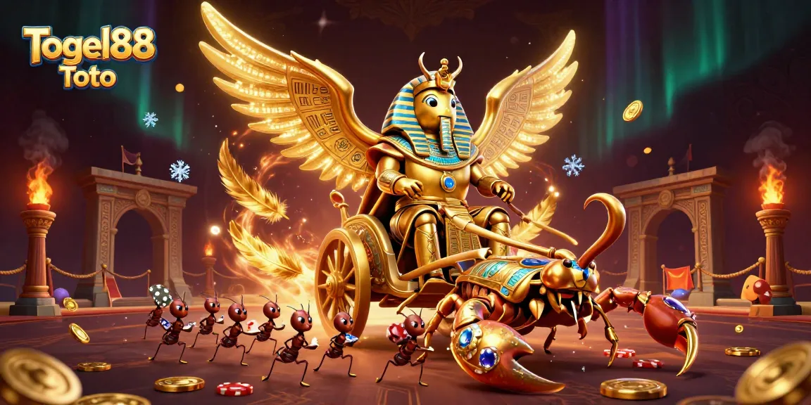 Engage with Togel88 Toto in a captivating 3D illustration featuring gambling elements and rich details.