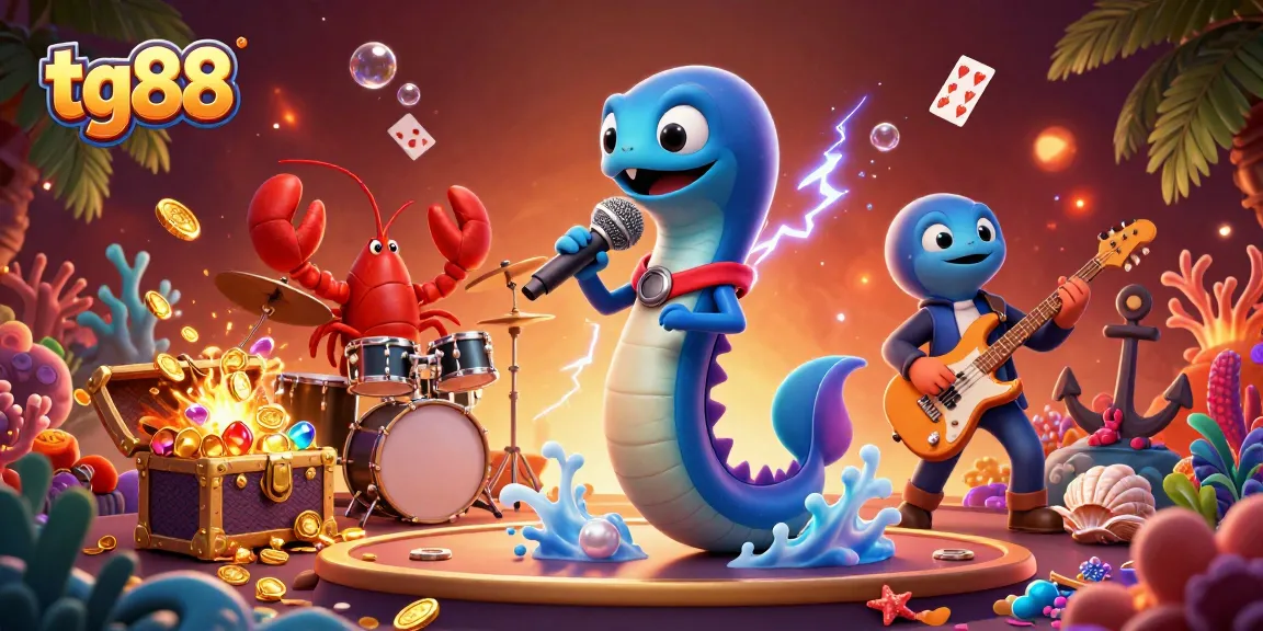 Experience thrilling wins at tg88 casino with lively underwater gaming visuals and vibrant characters.