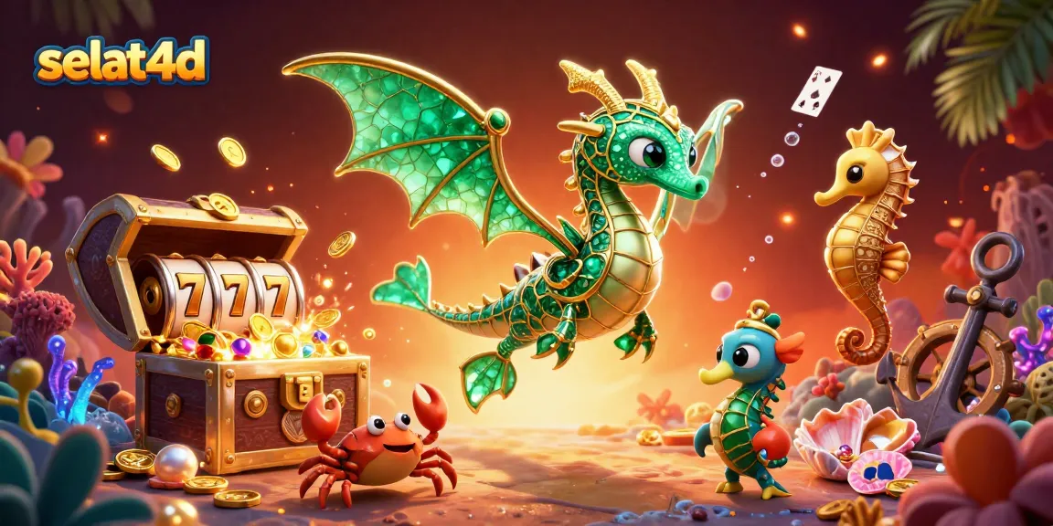 Experience thrilling gaming adventures with selat4d in this lively underwater casino scene.