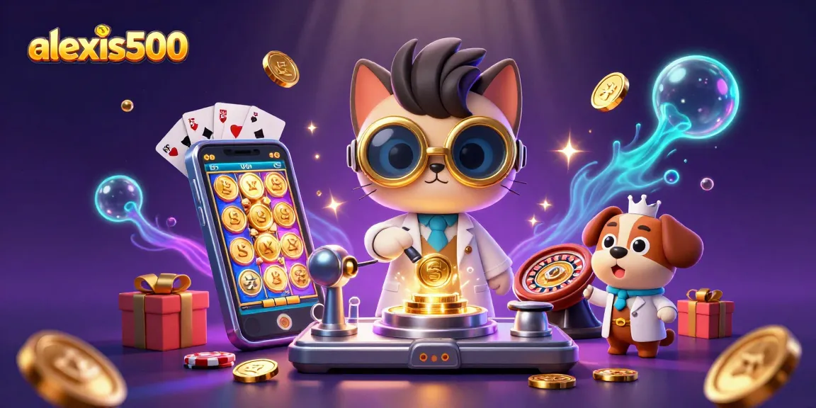 Play slots and win big with alexis500 using cartoon characters in an exciting 3D scene.