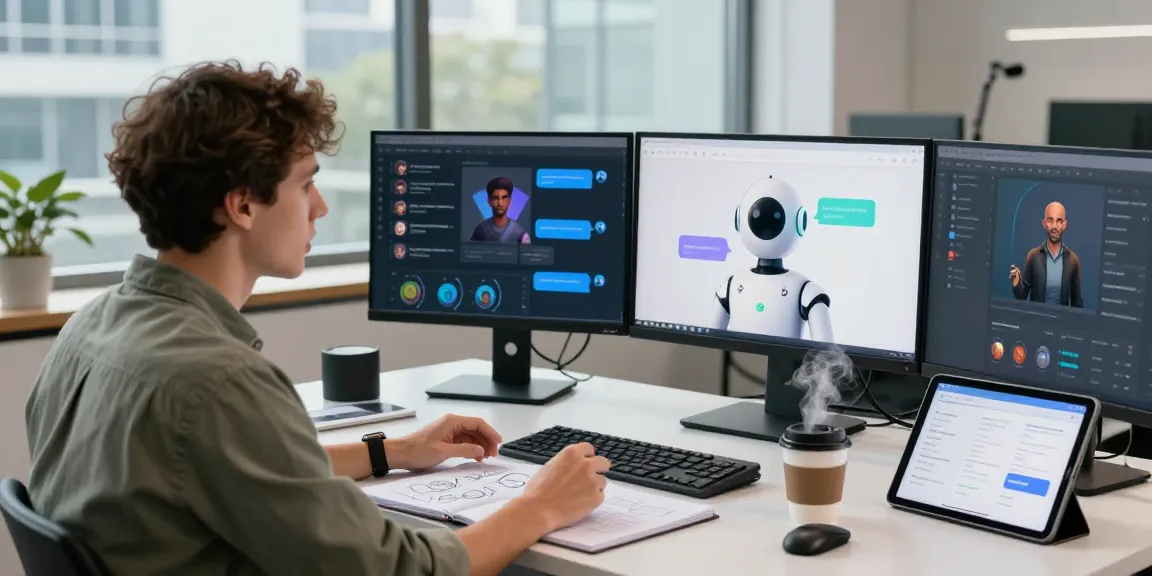 Engaging discussion on crushon ai technology in a vibrant tech workspace with AI interfaces.