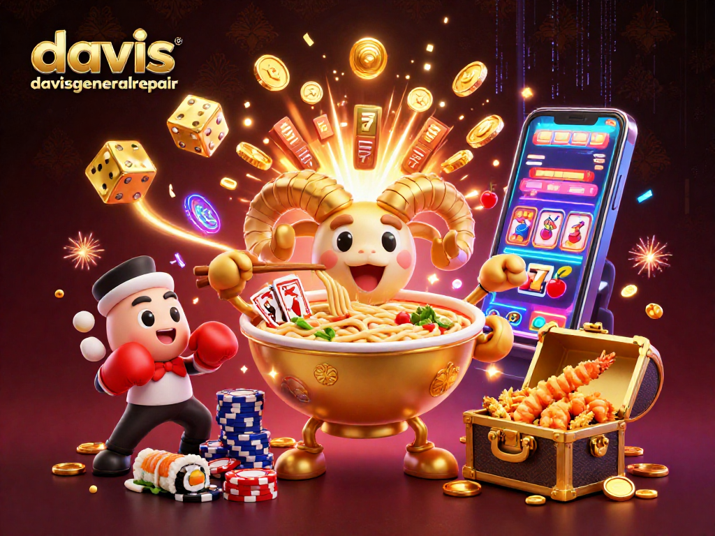 Engage with davisgeneralrepair’s vibrant 3D casino scene featuring animated characters and dynamic game elements.