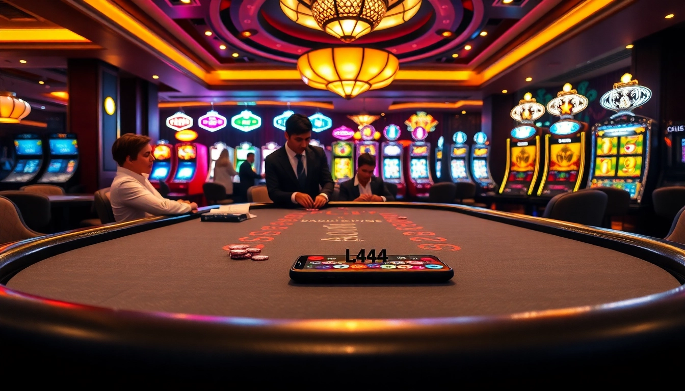 Experience thrilling gameplay at l444 casino with vibrant tables and dynamic players.