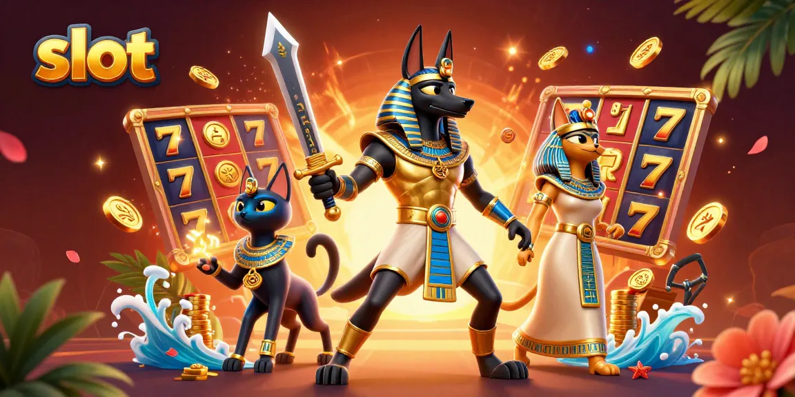 Spin the slots with thrilling ancient Egyptian characters Anubis and Bastet amidst jackpots.