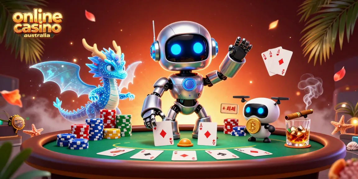Engage with online casino Australia through vibrant 3D characters, poker elements, and dynamic gameplay.