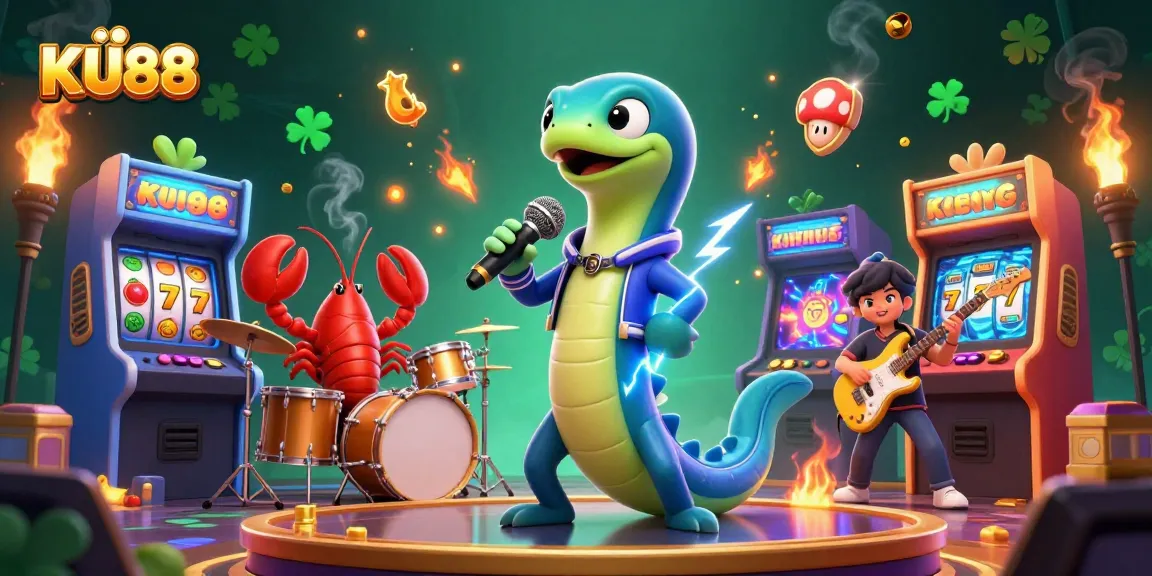 Experience the thrilling atmosphere of KU88 with an electric eel DJ and underwater casino elements.