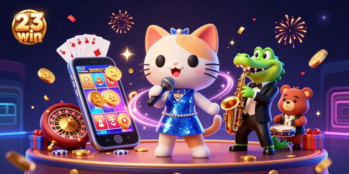 Experience thrill with 23 win at the ultimate casino scene featuring fun characters and exciting games.
