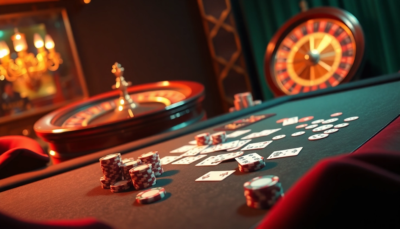 Players engage in high-stakes poker at a luxury casino table inspired by https://tg88k.online/ with cards and chips.