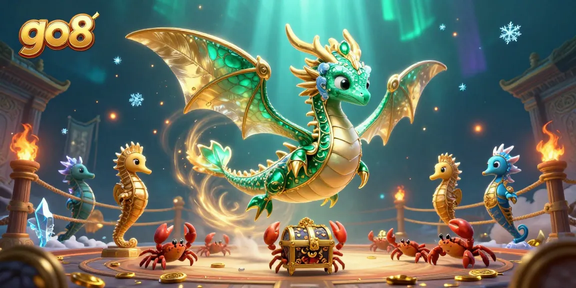 Experience thrilling gameplay at go8 with a dazzling underwater casino scene featuring a sea dragon and treasure