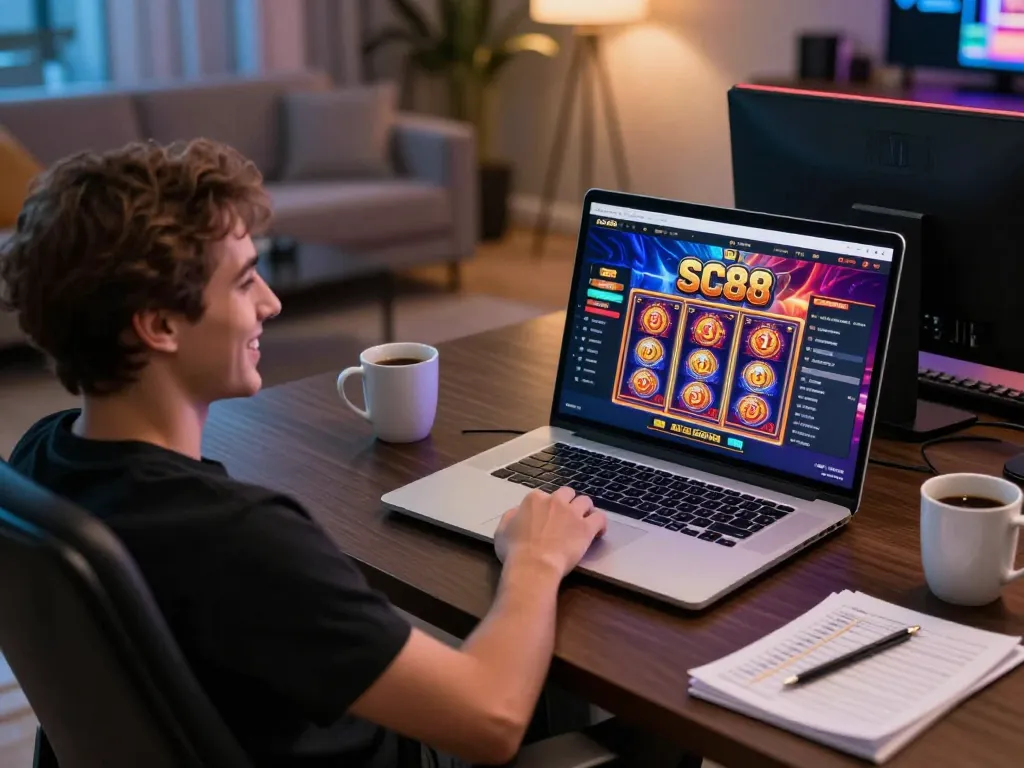 Enjoy exciting gameplay at SC88 with vibrant casino graphics and a cozy atmosphere.