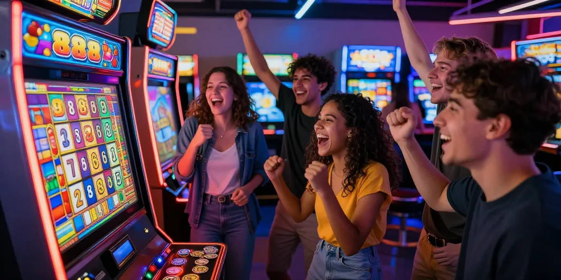 Pengalaman seru bermain 888 slots di mesin slot, pemain merayakan kemenangan jackpot.