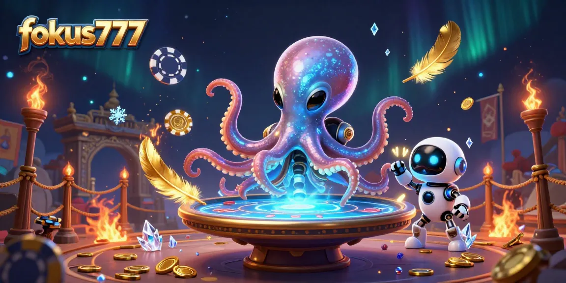 Experience the thrill of gaming like never before with fokus777's exciting poker table scene.