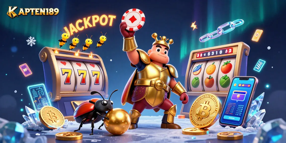 KAPTEN189 permainan slot gacor dengan jackpot dan karakter menarik dalam ilustrasi menarik