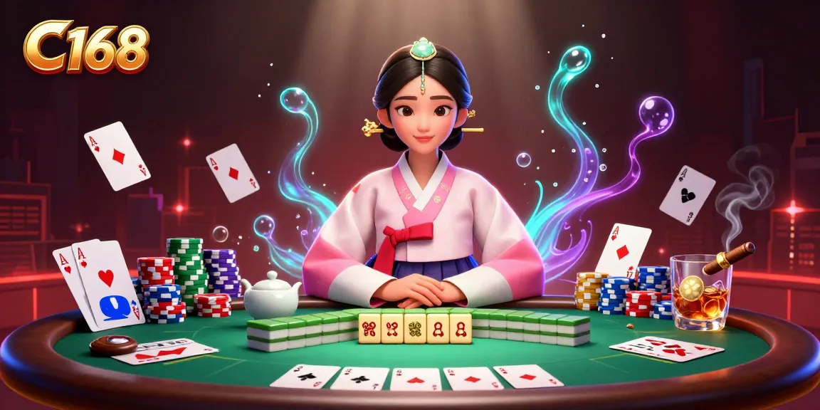 Experience thrilling gameplay at C 168 through an elegant casino illustration showcasing unique poker scenes.