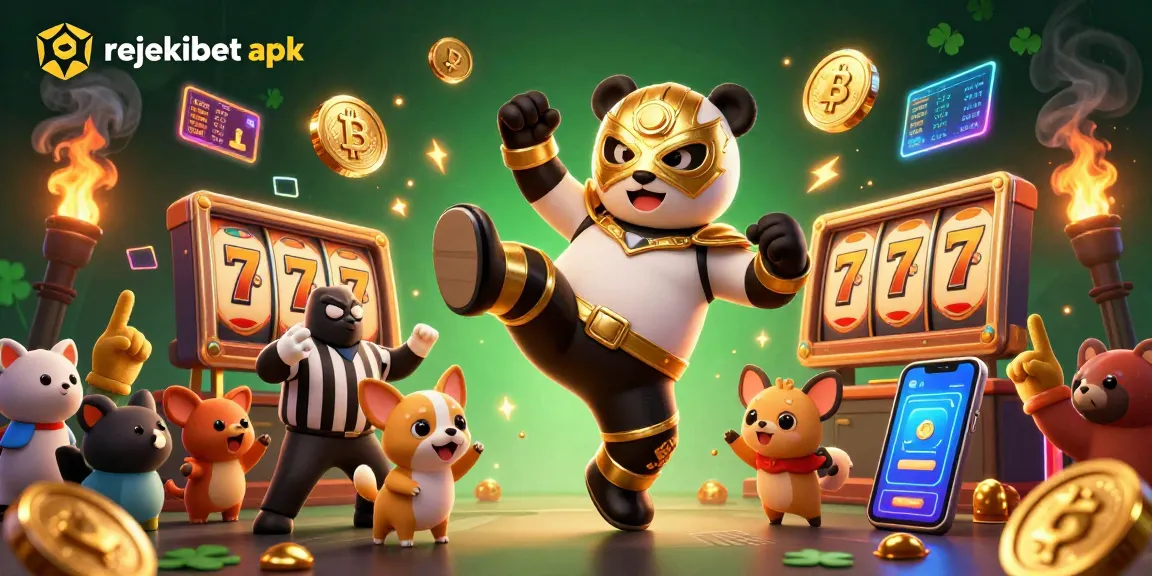Experience thrilling gaming with rejekibet apk, featuring a panda wrestler in the action!