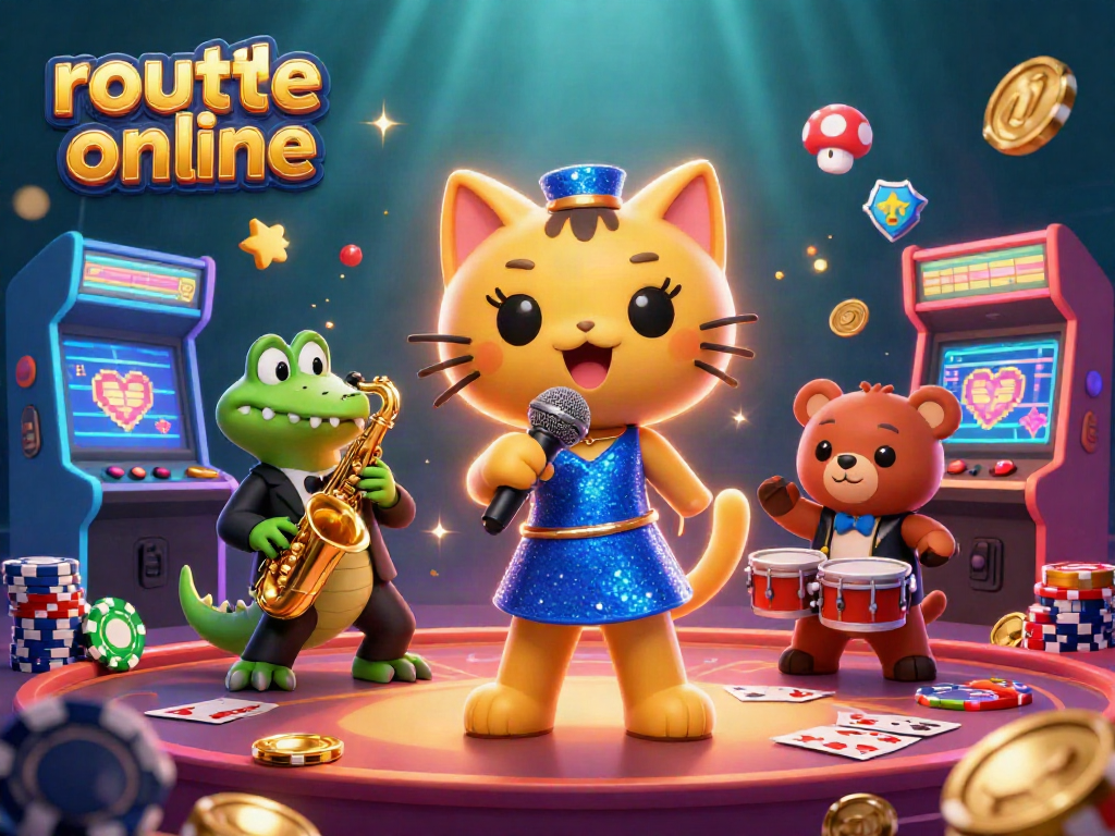 Engage with the thrilling roulette online experience featuring vibrant characters in a casino setting.