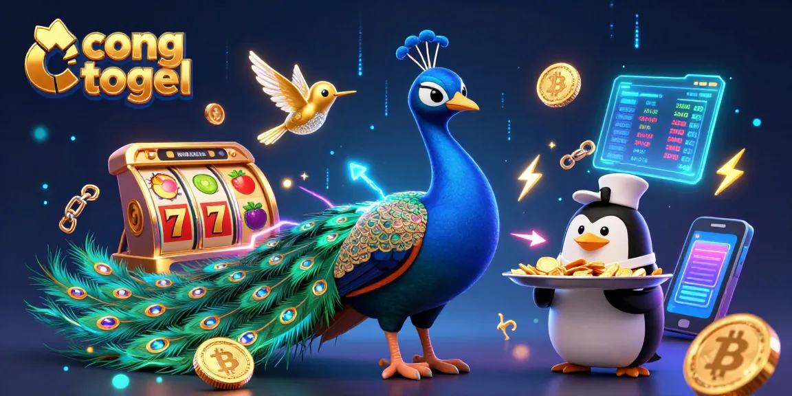 Experience excitement with cong togel in a vibrant scene filled with colorful slot elements and unique characters.