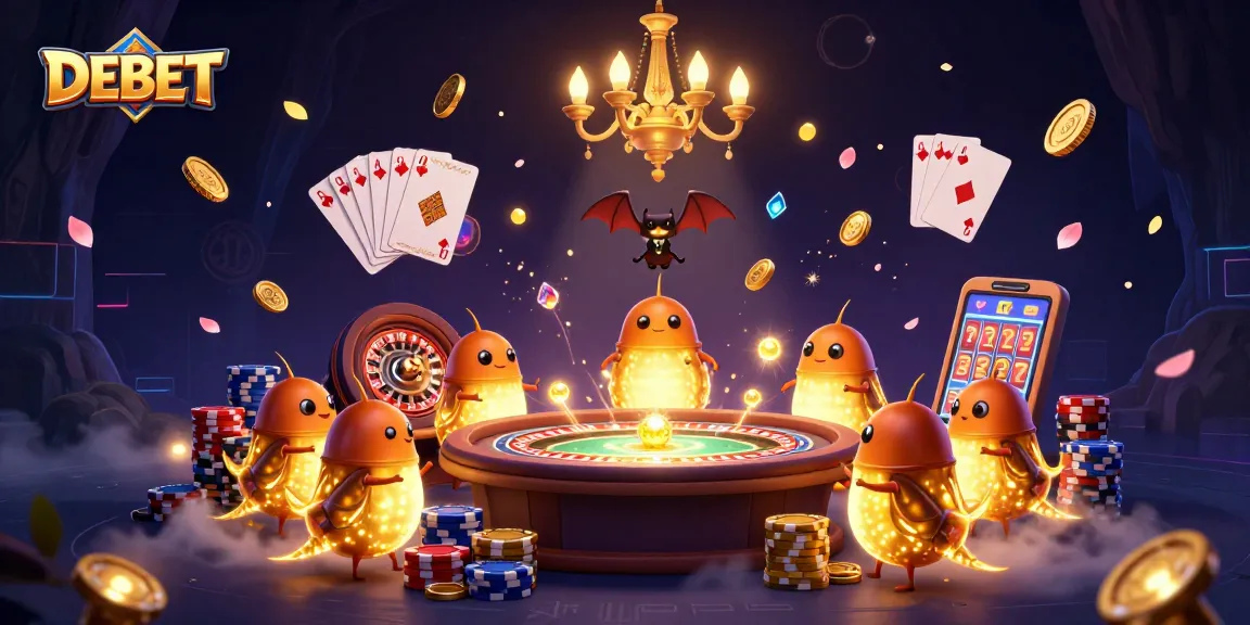 DEBET illuminates a vibrant cave casino with a glowworm team and stunning gameplay elements.
