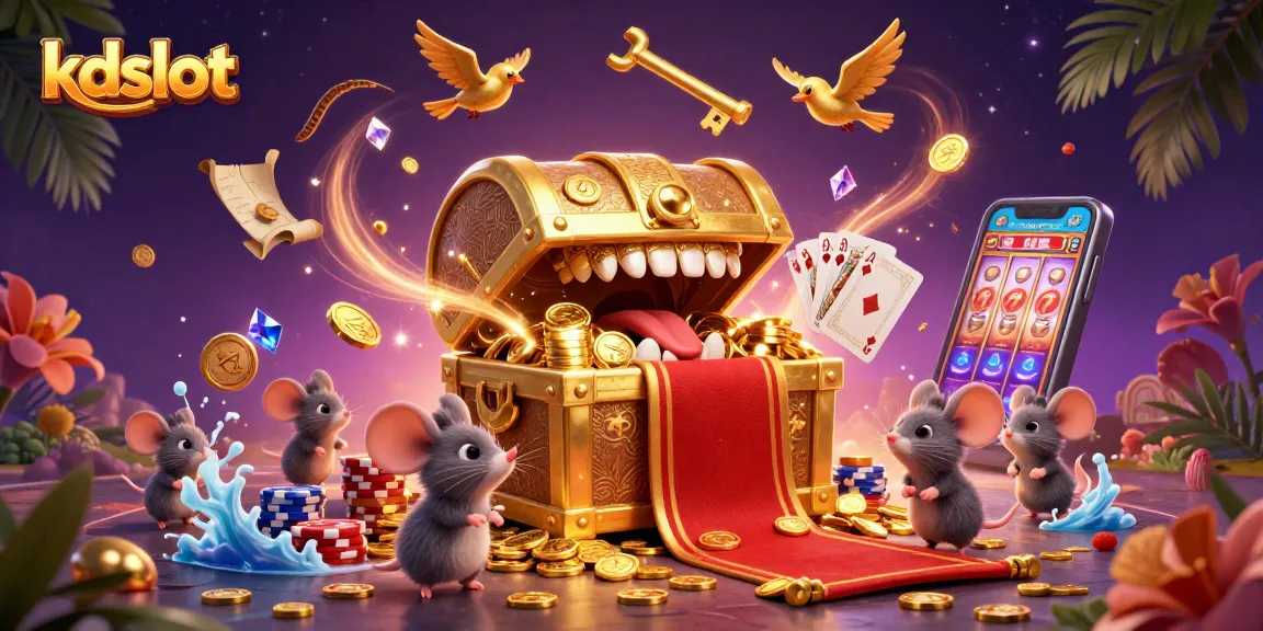 Experience thrilling wins with kdslot's treasure chest and dazzling casino elements!