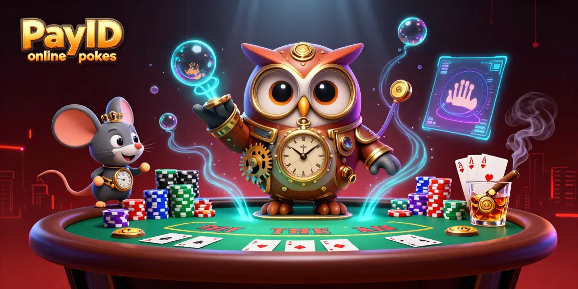 Experience thrilling PayID online pokies in a vibrant casino scene with strategic elements.