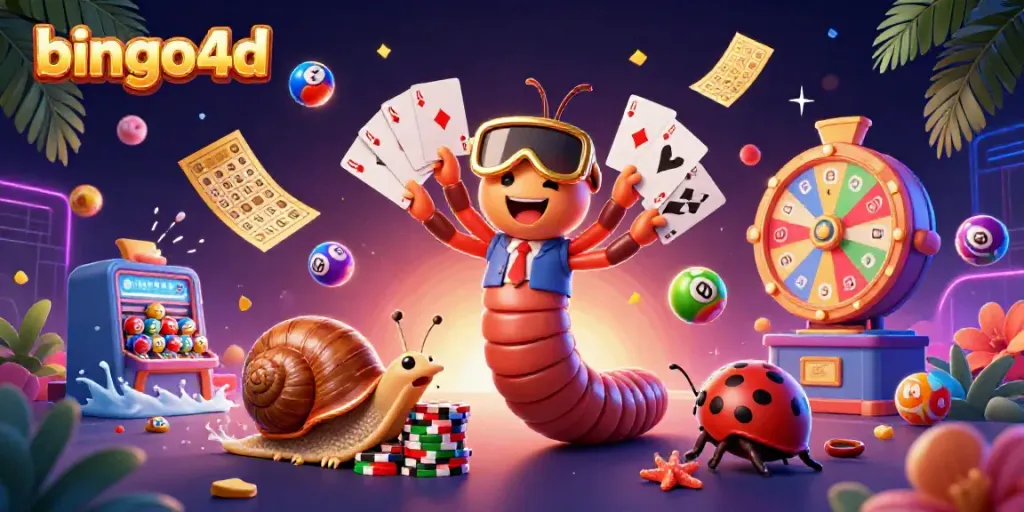 Memainkan bingo4d dengan dealer kartun yang unik dan suasana permainan yang meriah.