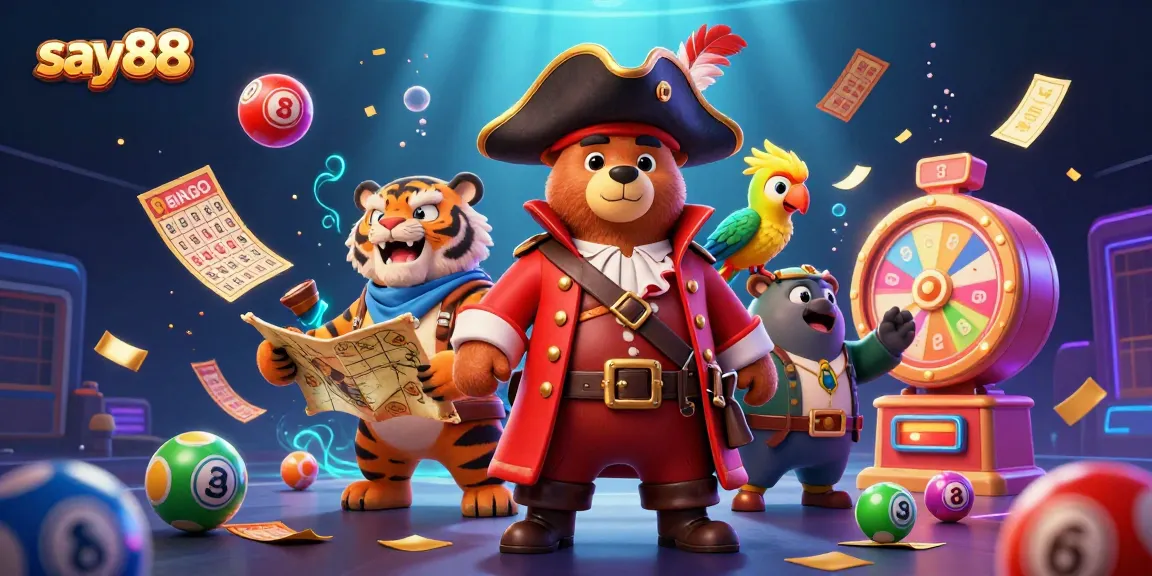 Experience the thrill of say88 with an imaginative 3D scene featuring lively casino elements.