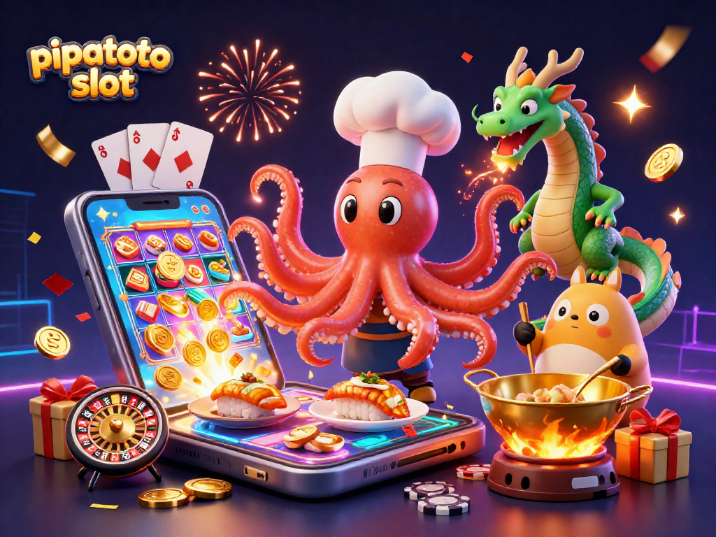 Try your luck with the pipatoto slot adventures in this vibrant casino-themed scene!