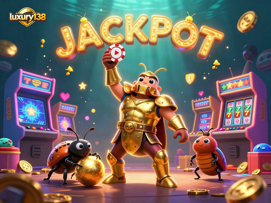 Menangkan jackpot bersama luxury138 dengan ilustrasi karakter kasino menarik di dunia 3D.
