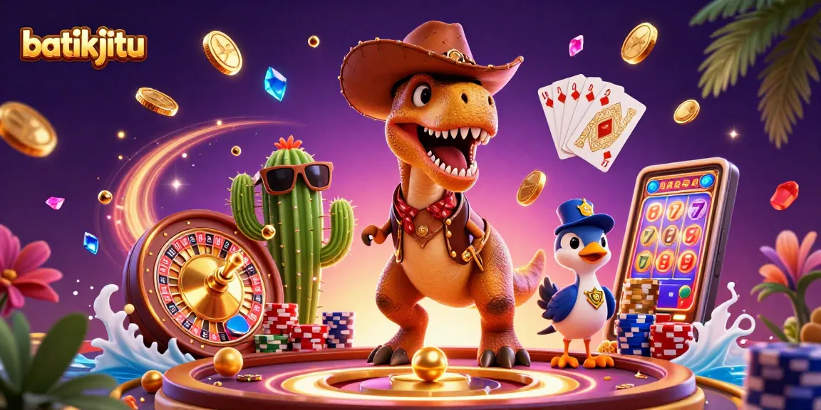batikjitu slot online dengan simbol keberuntungan dan koin emas berhamburan