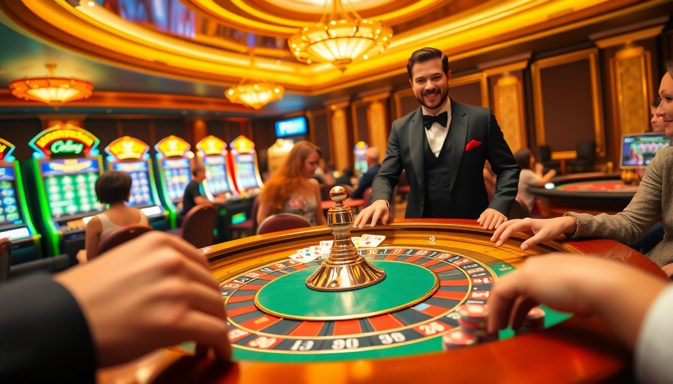 Experience luxury gaming at https://ww88.review/ with a lively roulette table and eager players.