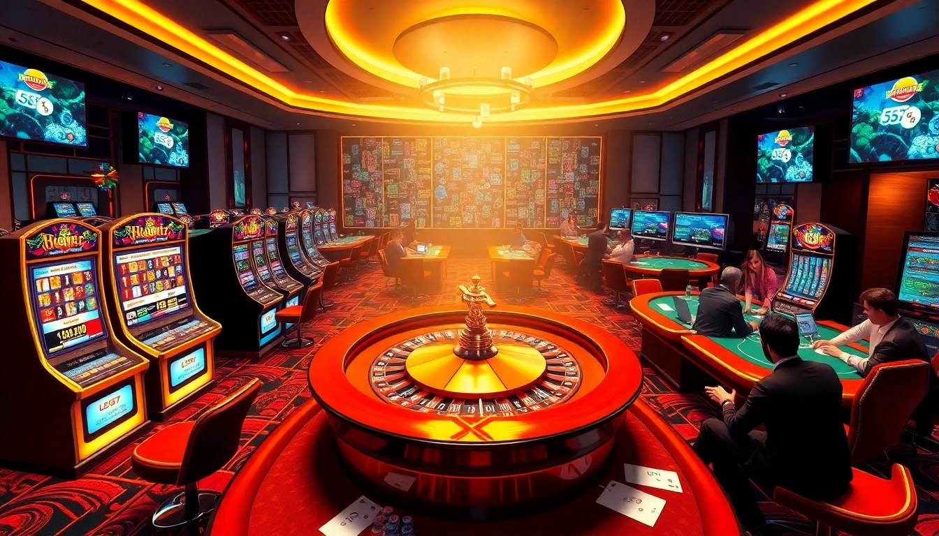 L567 engages players in an exciting casino experience with vibrant slot machines and poker tables.