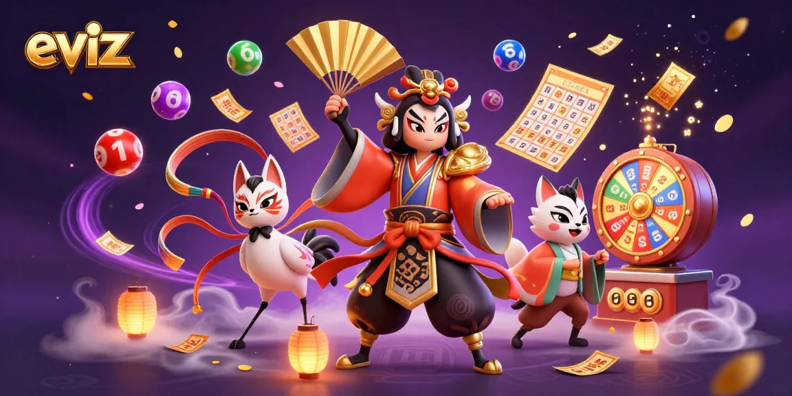 Experience thrilling lottery action with eviz in an engaging 3D casino scene filled with vibrant energy.