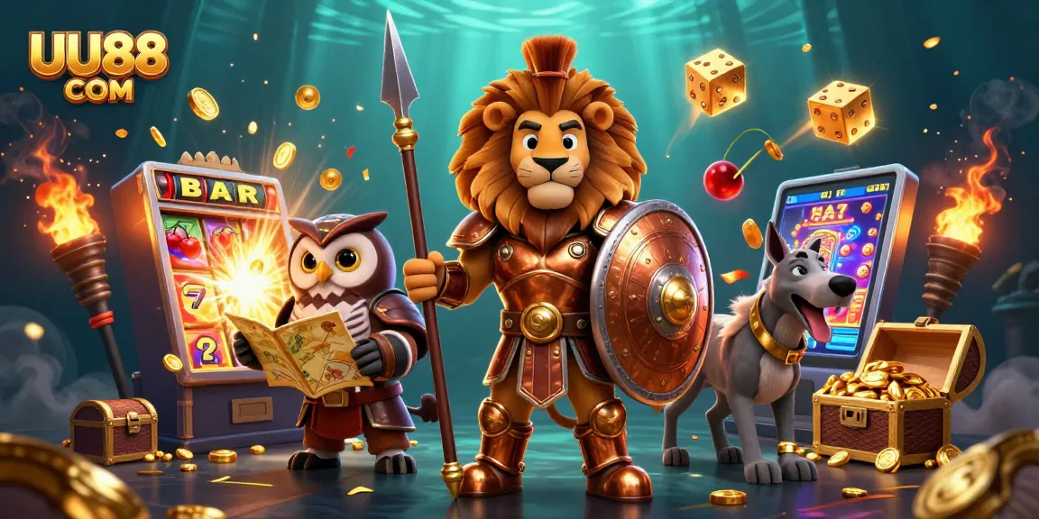 Win big at UU88 COM with a vibrant slot machine and dynamic casino game elements.