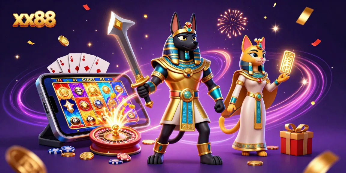 Play thrilling games at xx88 with vibrant slot animations and dynamic casino elements.