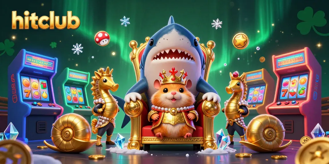 Experience thrilling gaming action at hitclub with vibrant arcade elements and a whimsical characters scene.