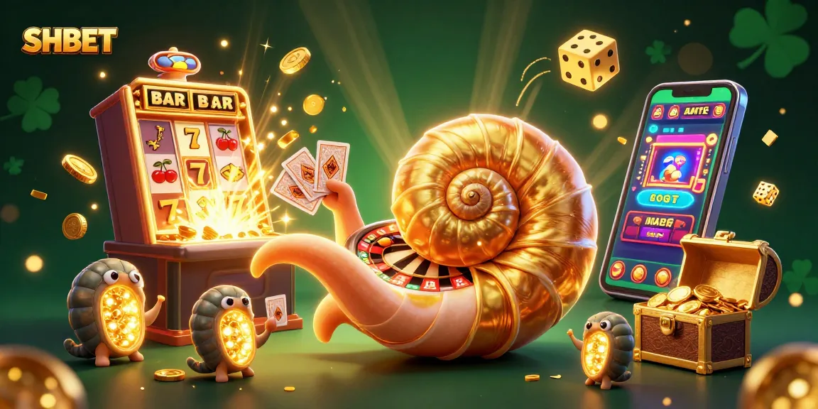 Experience thrilling SHBET gaming action with a vibrant 3D casino illustration bursting with excitement.