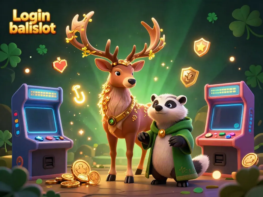 Engage with the thrilling Login balislot experience illustrated by 3D fantasy characters amidst vibrant gaming elements.