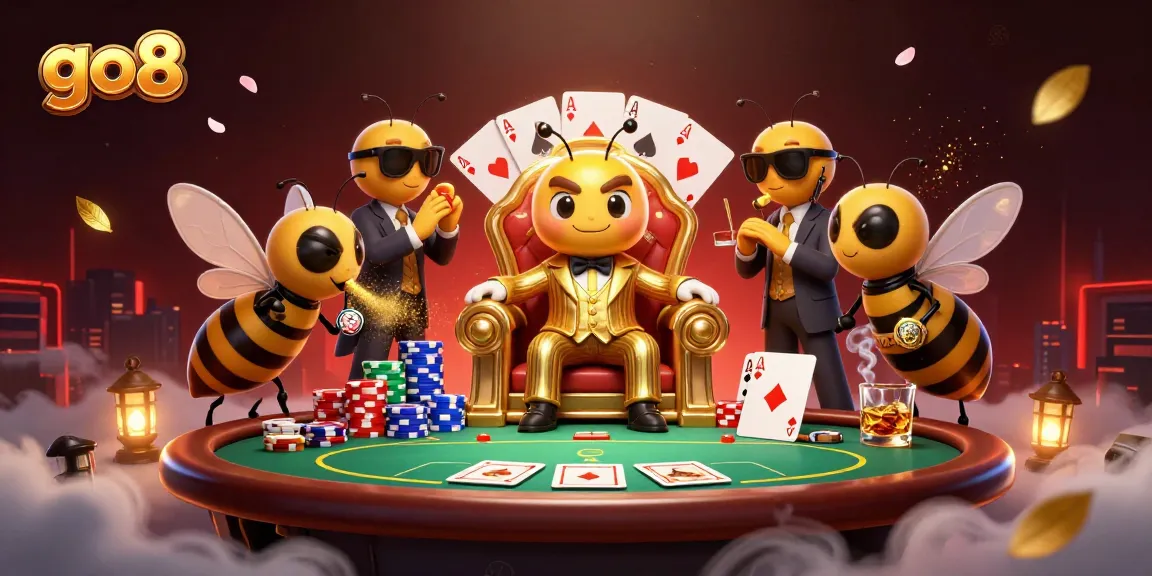 Experience exciting poker strategies at go8 casino with vibrant 3D characters and dynamic game elements.