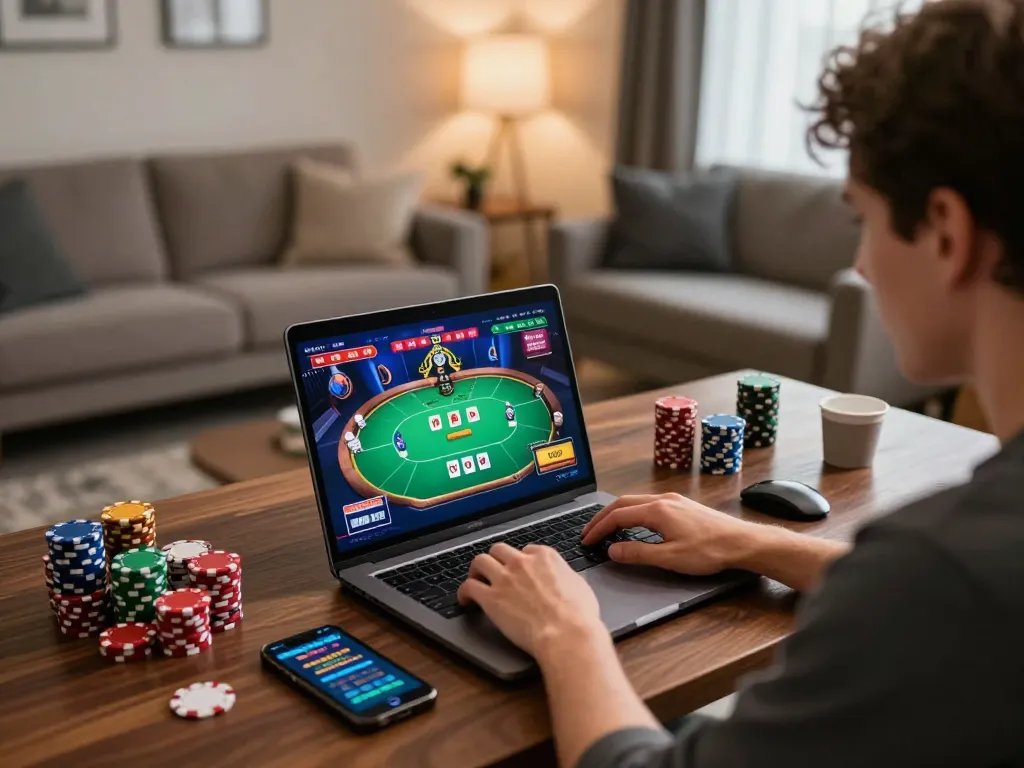 Engaging online poker gameplay at sunwin venue, highlighting strategic betting and immersive gaming.