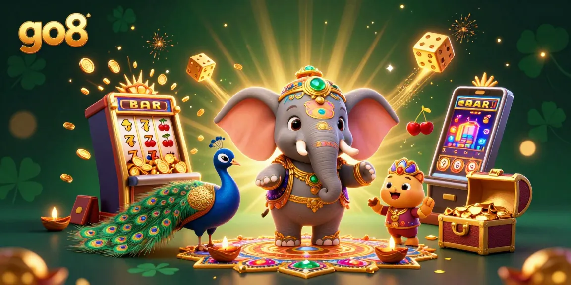 Spin to win with go8's vibrant casino scene packed with thrilling games and colorful characters.