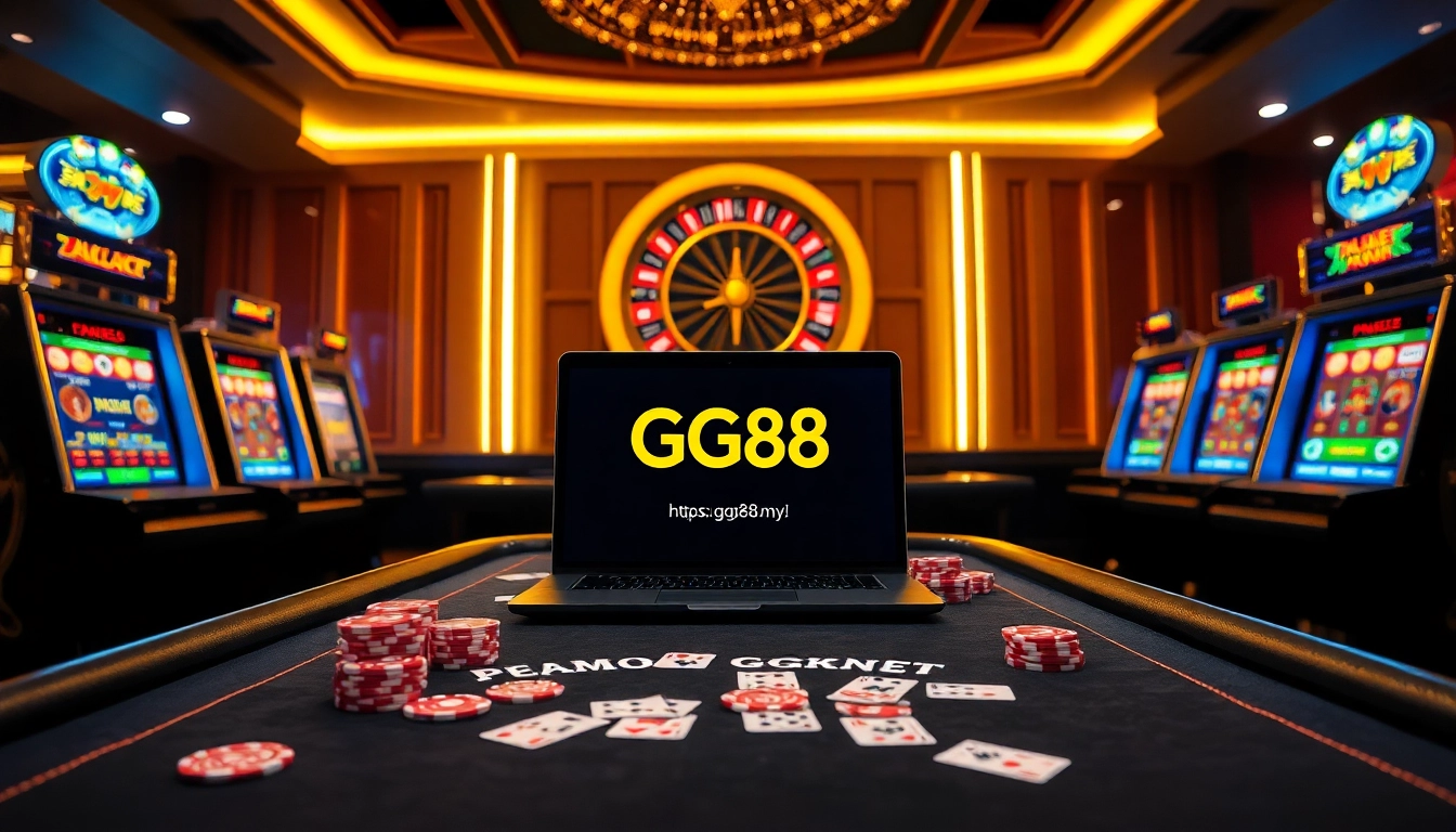 Play at https://gg88.my/ with stunning casino visuals of blackjack, poker, and roulette excitement.
