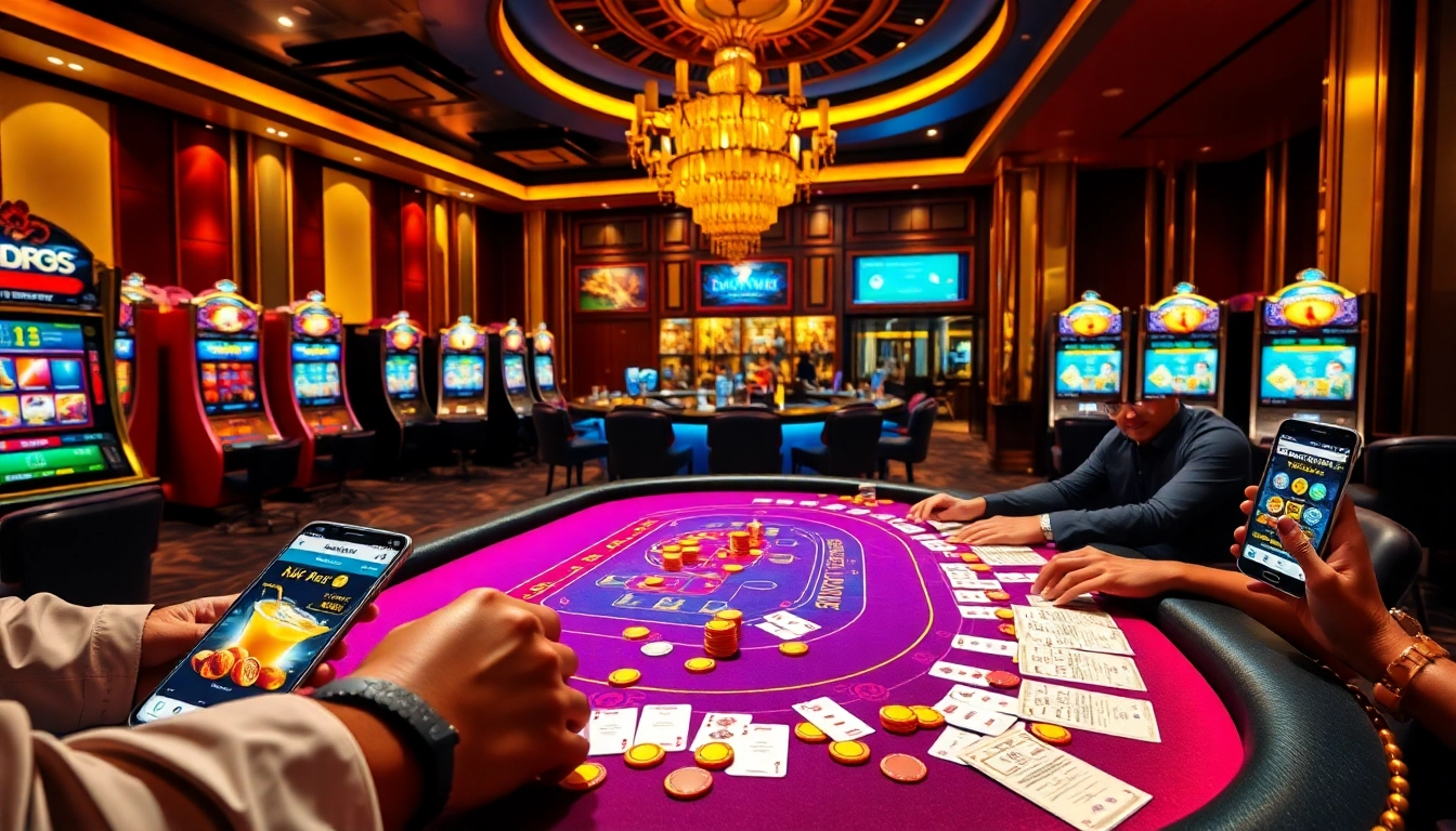 Experience the thrill of the s8 app in a luxurious casino environment with vibrant gaming action.