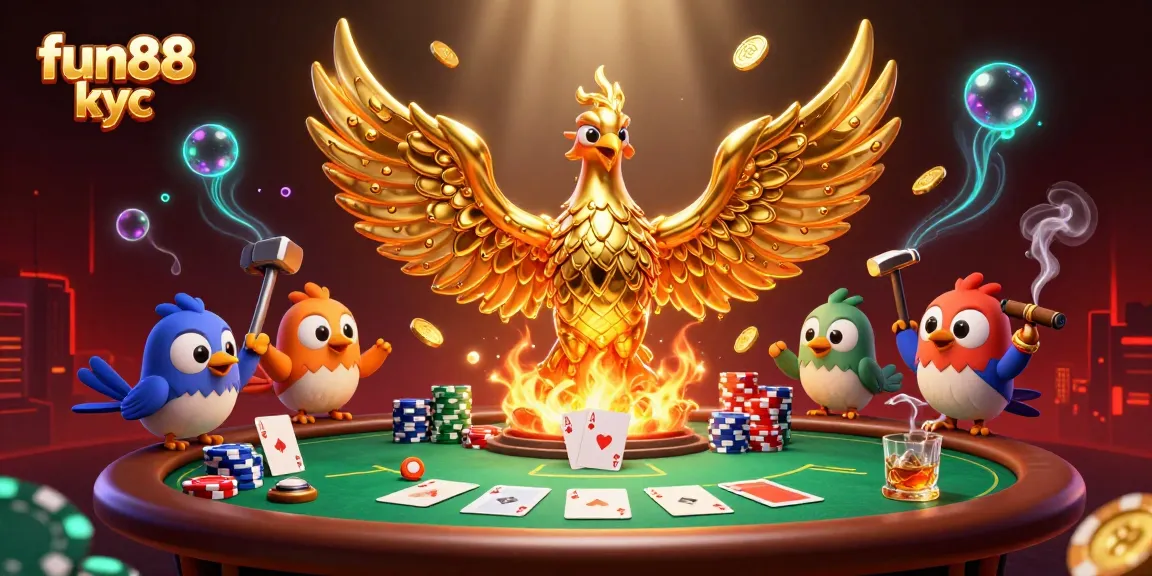 Trải nghiệm cá cược tại fun88 kyc với hình ảnh đặc biệt, các lá bài và chip vô cùng ấn tượng.