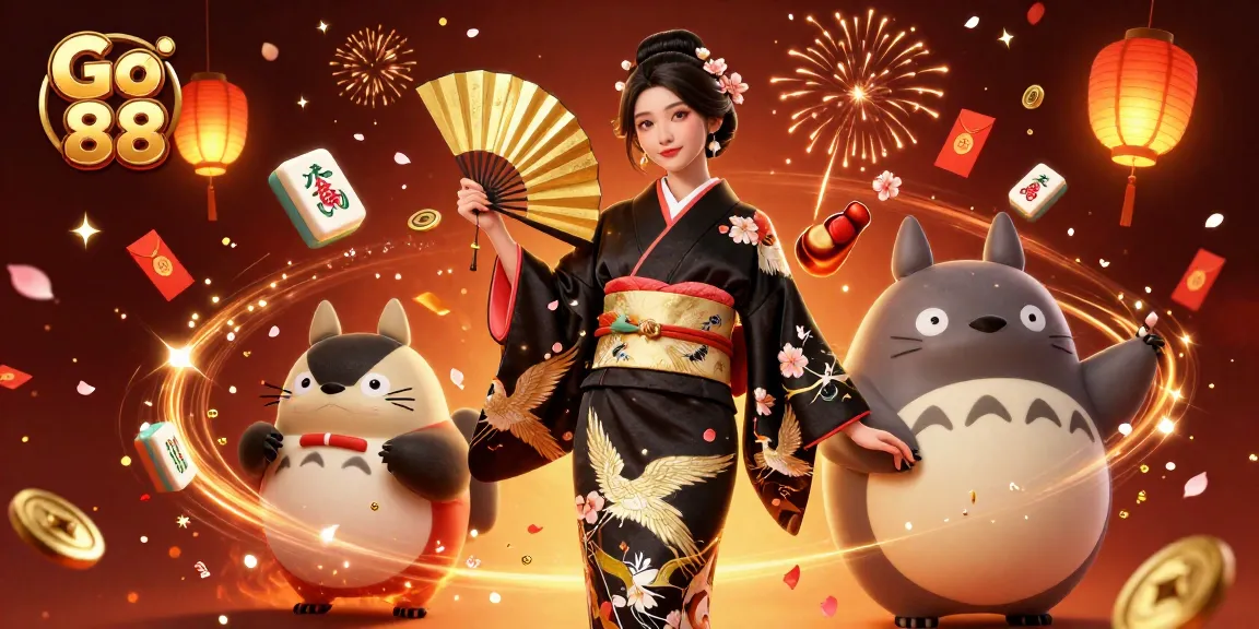 Engage in thrilling gameplay with Go 88, capturing excitement in a vibrant casino scene.