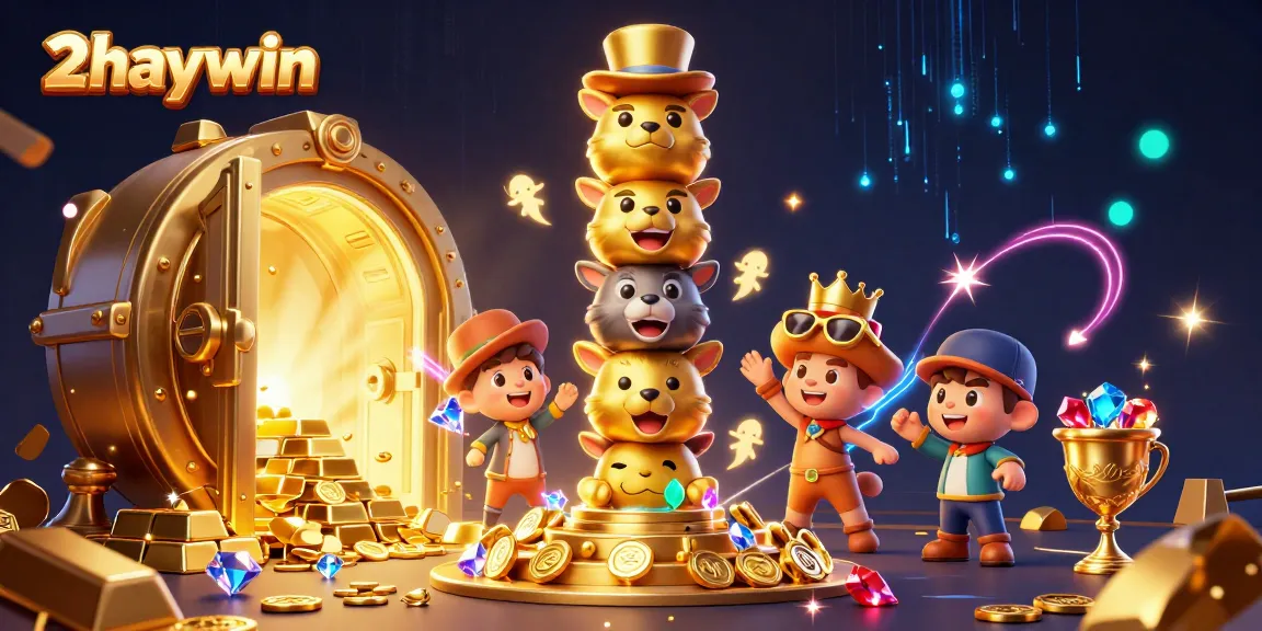 Experience the thrill of winning with 2haywin's vibrant casino adventure illustration, showcasing dynamic gaming elements.