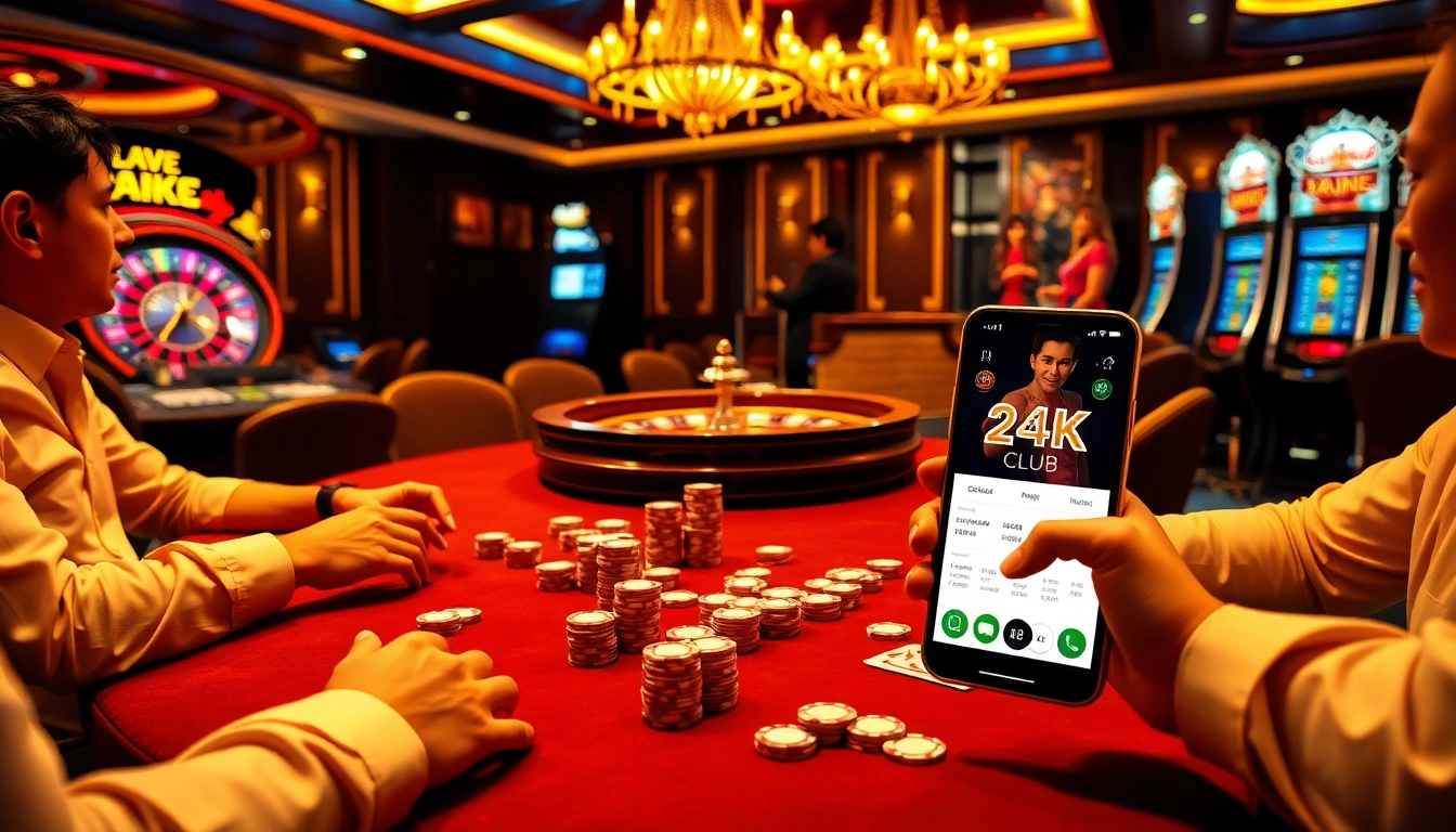 Người chơi đang trải nghiệm một ván cược đầy kích thích tại bàn casino sang trọng của 24kclub, được hỗ trợ bởi công nghệ trò chơi hiện đại.